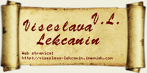 Višeslava Lekčanin vizit kartica